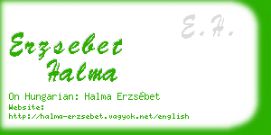 erzsebet halma business card