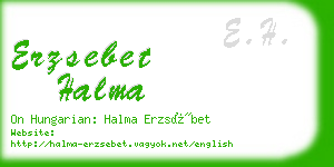 erzsebet halma business card